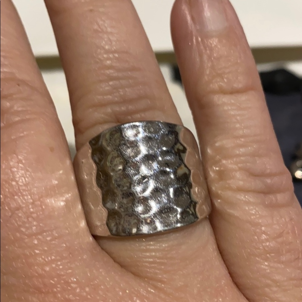 Hammered Silver Ring - image 3